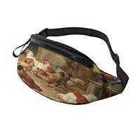 Roast Chicken Hen Farm Running Fanny Pack Belt Bag with Adjustable Strap for Women Men Sports Fitness Hands Free Wallet Waist Bag