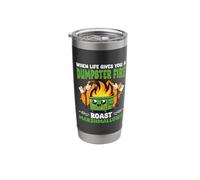 Roast Marshmallows Cute Dumpster On Fire Funny Dumpster Fire Stainless Steel Insulated Tumbler