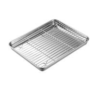 Roast Pan Non Stick Tray Roasting Tin Stainless Steel Cooker Grill Rack Roaster Oven, Roast Pan, Cooker Grill