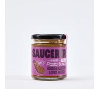 Roasted Aubergine and Spicy Harissa Pasta Sauce by The Saucerer 190g - Spicy, Gourmet, Tunisian-Inspired, Stir-In Pasta Sauce - Serves Two - Made in the UK