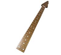 Roasted Maple Guitar Neck 24 Stainless Steel Frets Satin 25.5 Inch Scale Bone Nut Replacement