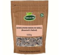 Roasted & Salted Sunflower Seeds in Shell 500g by Hatton Hill | Crunchy, Savoury Snack for On-the-Go Enjoyment