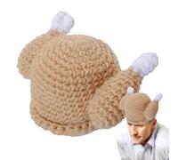 Roasted Turkey Hat for Kids, Knitted Turkey Hat, Novelty Knitted Turkey Headwear, Cosplay Caps, Breathable Cosplay Caps, Exquisite Turkey Hat for Birthday, Easter Party