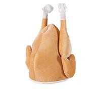 Roasted Turkey Hat Novelty Christmas Plush Santa Hat Costume Christmas Kids Adults Fancy Dress Party Xmas Office Fun Headwear Accessories