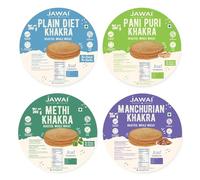 ROASTED WHOLE WHEAT KHAKRA COMBO- Plain Diet, Pani Puri, Manchurian, Methi Crispy Khakhra, Ready To Eat Roasted Snack, Indian Healthy Snack, Vaccum Packed (Pack of 4) - 200 GMS Each