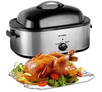 Roaster Oven 22 Quart Electric, Turkey Roaster with Self-Basting Lid Design, Large Stainless Steel Electric Turkey Roaster Oven Fits Turkeys Up to 26LB