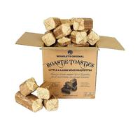 Roastie-Toasties Heat Logs - 14.5kg Box Ultra Dry Compressed Logs. Great for Wood Burners, Open Fires, Multi-Fuel Stoves. Planet-Friendly Wood Briquettes. Made in Scotland