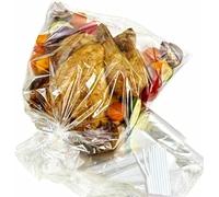 Roasting Bag for Oven & Microwave - Turkey Chicken Meat Vegetables Sunday Roast Cooking Bag 25 x 38cm - PACK OF 10
