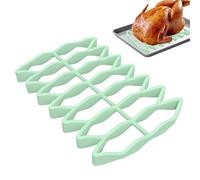 Roasting Rack - Silicone Grill Rack - High Temperature Turkey Roast Tray | 23.3x15.6x2cm 160g Non-Stick Oil Draining Mat, Microwave Oven Steamer for Chicken Meat Fish Pizza Baking Tool
