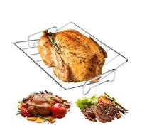 Roasting Rack, Stainless Steel V-Shape Frame, Metal Frame for Chicken and Ribs, for Roasting, Grilling, Baking and Cooking in the Oven for Indoor Outdoor Picnic Camping