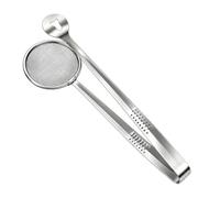 Roasting Spoon with Strainer 2-in-1 Fine Mesh Oil Strainer Clamp | Kitchen Frying Filter Filter Spoon Clip for Home Kitchen Barbecue Restaurant Apartment Skewers French Fried