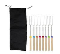 Roasting Sticks-Smores Skewers for Pit Kit-Hot-Dog-Camping Accessories Campfire-Marshmellow Fork 12.2" Camping Skewer