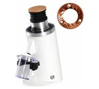ROASTLY DF54 Red Ti Coffee Grinder Gen 4 IV V4, Electric Single Dose Coffee Grinder, Nearly Retention-Free (White)