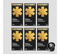 Roastworks The Bold Speciality Coffee Pods Nespresso Compatible - 6x10 Capsules (60 Pods) - Dark, Intense Coffee with Notes of Dark Chocolate and Caramel - Blend from Brazil & Guatemala