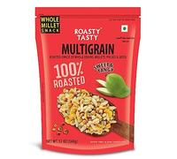 Roasty Tasty Multigrain Snack of Whole Grain | Millets & Pulses Namkeen Snack Value Pack- 340g | Low GI Low Calorie | Healthy Snacks | Export Quality Diet Snack for weight loss