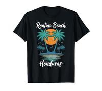 Roatan Beach Honduras Vintage Tropical Sunset T-Shirt