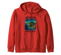 Roatan Honduras Copan Mayan 504 Tegucigalpa Honduran Travel Zip Hoodie