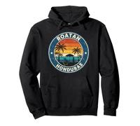 Roatan Honduras Vintage Beach Sunset Pullover Hoodie