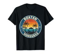 Roatan Honduras Vintage Beach Sunset T-Shirt