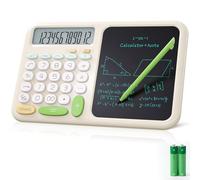 ROATEE Kids Desk Calculator with Notepad for Students, School Large Basic Calculator Supplies Desktop Accessories with Big Buttons