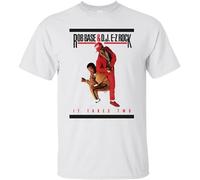 Rob Base D.J E-Z Rock Ez Rock It Takes Two 2 Retro 1980'S Rap Hip Hop Mens Casual Shirt White XXL