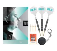 TARGET Darts Rob Cross 95K Steel Tip Swiss Point Darts, 95% Tungsten Darts with K-Flex Flights, 23G | Voltage Darts, Player Edition Swiss Points K Flex Dart Set, Swiss Point Tool Included