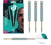 Target Darts Rob Cross Gen 2 25G 90% Tungsten Swiss Point Steel Tip Darts Set, Silver, Aqua and White