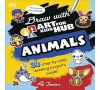Rob Jensen Draw with Art for Kids Hub Animals Paperback Book Rob Jensen Multicolor