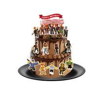 Rob Red Game Birthday Cake Topper - Party Supplies Fort Cake Decorations, Cupcake Toppers for Video Game Fans, Non-Edible Happy Birthday Cake Decor for Kids Boy Girl Birthday Celebration