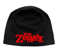 Rob Zombie Beanie Hat Logo Official Black Unisex Jersey Print One Size