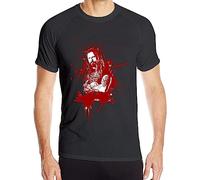 Rob Zombie Mans Stretch Fitness Short T-Shirt Quick-Drying Shirt Tee(3X-Large)