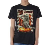 Rob Zombie Men's Born To Go Insane T-Shirt in Black | Size: Medium Rob Zombie Black M