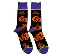 Rob Zombie Orange Skulls Ankle Socks