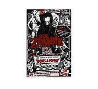 Rob Zombie Poster Retro Poster Canvas Wall Art Decor Painting for Home Living Room Bedroom 16x24inch(40x60cm) Unframe-style