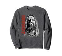 Rob Zombie Unmasked Face Sweatshirt, Adult Unisex, Dark Heather Grey, Medium