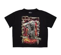 Rob Zombie Women's Born To Go Insane Crop Top in Black | Size: Small Rob Zombie Black S