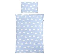 roba 2-piece bed linen set, collection 'Kleine Wolke, Cotton, Small Cloud Blue, 250 ml (1er Pack)