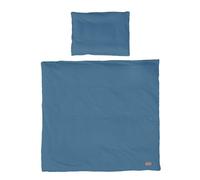 roba Baby Bedding Seashells Indigo 80 x 80 cm - 2 pc Bed Linen Set for Baby Cots - Organic Cotton - GOTS and Oeko-Tex 100 Certified - Blue