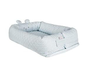 roba Baby Lounger 'roba Style', with Bear face 'Benny', Light Blue, Changing pad