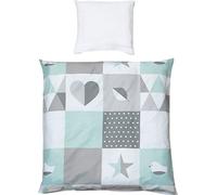 Roba Bed Linen 2 Piece Collection 100% Cotton Children's Bed Linen 100 x 135 cm, Blankets & Cushion Cover for Babies & Children