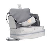 roba Booster Seat 'Little Stars' Inflatable Seat with Raised Side Panels, Booster Seat for Home and Travel, Gray