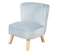 roba Children's Armchair 'Lil Sofa' - Mini Armchair with Velour Upholstery (Light Blue/Sky)