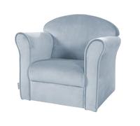 roba Children's Armchair with Armrests 'Lil Sofa' - Mini Armchair with Velour Upholstery (Light Blue/Sky)