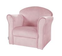 roba Children's Armchair with Armrests 'Lil Sofa' - Mini Armchair with Velour Upholstery (Mauve/Pink)