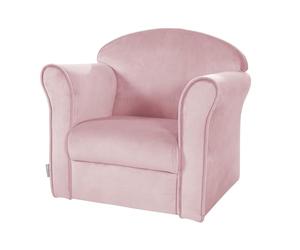 roba Children's Armchair with Armrests 'Lil Sofa' - Mini Armchair with Velour Upholstery (Mauve/Pink)