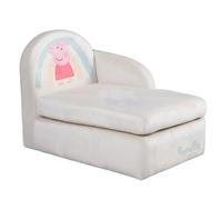 roba Children's Sofa Peppa Pig in Lounge Style - Kids' Couch with armrest for Girls & Boys from 18 Months - Load Capacity up to 80 kg - Beige/Pink