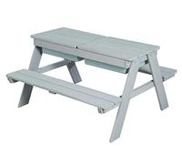 roba 456002GA Set per Bambini Deluxe con Vasca da Gioco, Piano del Tavolo Rimovibile e 2 Vasche in Pl Children's Table, Grey, Kindersitzgarnitur Outdoor + mit Spielwannen