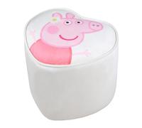 roba Children's Stool in Peppa Pig Design - Stool for Girls & Boys from 18 Months - Load Capacity up to 60 kg - Padded Stool in Heart Shape - Beige