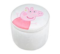 roba Children's Stool in Peppa Pig Design - Stool with Storage for Girls & Boys from 18 Months - Load Capacity up to 60 kg - Round Padded Stool in Beige/Pink