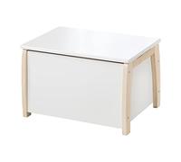 roba Children's Toy Chest - Made of Solid Wood - White Lacquered - incl. Damping Fitting